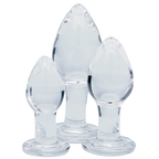 Utopian Trinity Premium Borosilicate Glass Small Medium Large Butt Plug Set > Glass > Toys