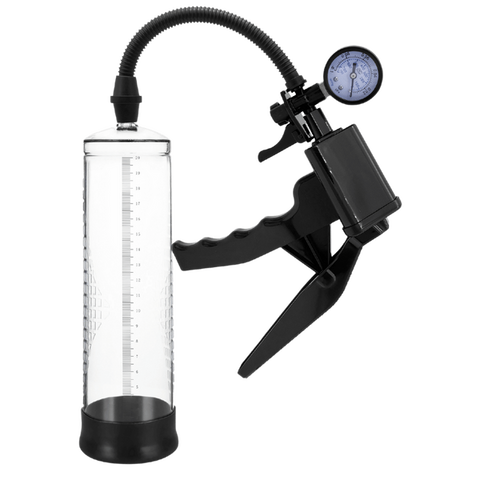 Vaczilla X10 Trigger Gauge Hand Grip – Penis Pump with Silicone Sleeve and Negative Pressure Gauge > Pumps > Penis Pumps