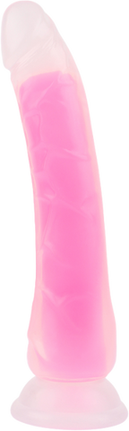 Neon Stevie 8.4 Inch – Glow-in-the-Dark Silicone Vibrator > Dildos > Realistic Dildos