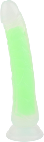 Neon Stevie 8.4 Inch – Glow-in-the-Dark Silicone Vibrator > Dildos > Realistic Dildos