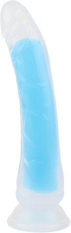 Neon Stevie 8.4 Inch – Glow-in-the-Dark Silicone Vibrator > Dildos > Realistic Dildos