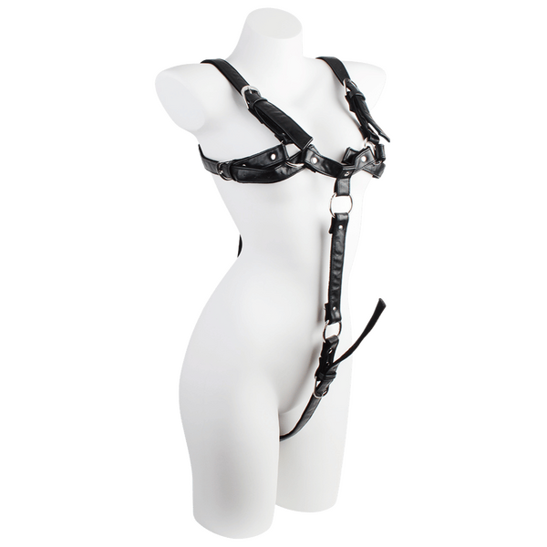 Adjustable Faux Leather Body Harness With Nickel Free Metal Buckles > Clothes > Womens Harnesses