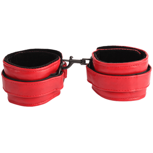 Adjustable Metal Hand Cuffs With Faux Leather And Flocked Lining > Bondage Gear > Handcuffs