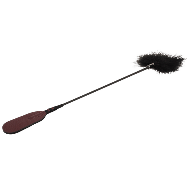 Soft Tickle Feather Dual Ended Firm Core Paddle Crop > Bondage Gear > Crops Main image