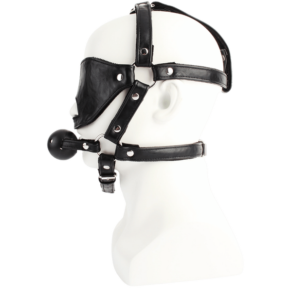 Blindfold Harness With Ball Gag Adult Sensory Accessory > Bondage Gear > Bondage Kits Main image