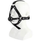 Head Harness With Ball Gag - Nickel-Free Metal Adjustable Pu Leather > Bondage Gear > Gags and Bits