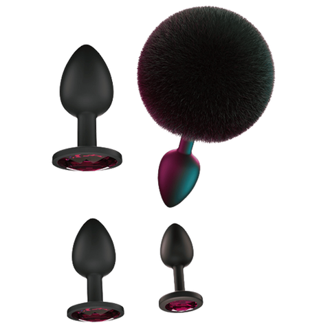 Booty Fantasy 4 Piece Diamond Butt Plug Collection – Luxury Butt Plug Set > Anal Range > Butt Plug Kits