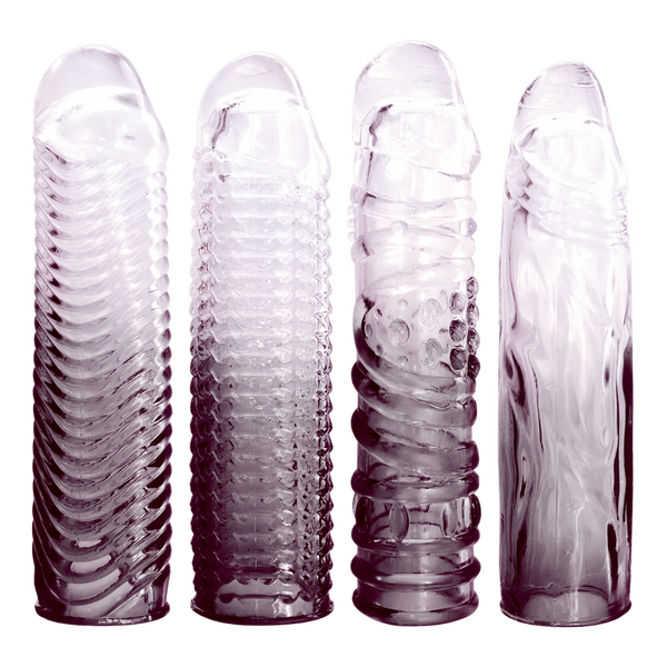 4 in 1 Extension Sleeve (Smoke) – Soft Flexible 7.5 Inch Sleeve > Sex Toys For Men > Penis Sleeves