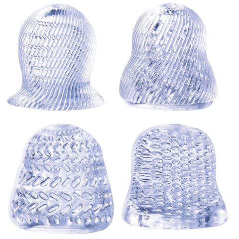 4 in 1 Glans Stroker Set – Multi-Function Stimulation 2 x 1.8 Inch Glans Stroker > Sex Toys For Men > Penis Sleeves