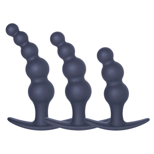 Three Pack Silicone Anal Plug Set T Bar Base Graduated > Anal Range > Butt Plug Kits