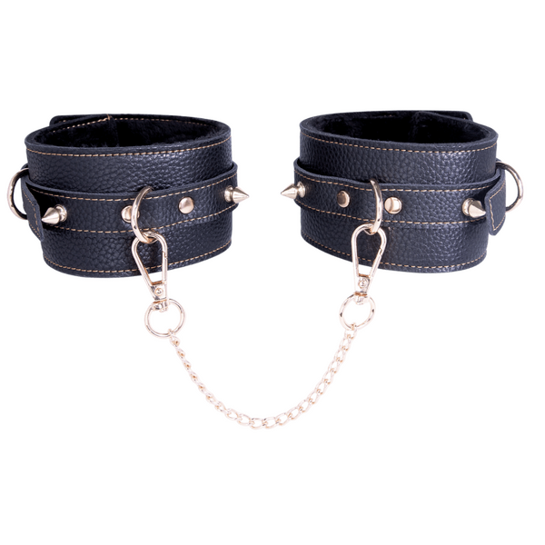 Adjustable Metal Ankle Cuffs 9 Inch Chain With Textured Lining > Bondage Gear > Restraints Main image