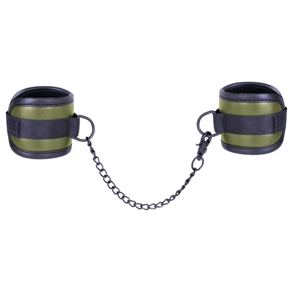 Adjustable Velcro Lock Handcuffs – 22.4cm Chain Length Handcuffs Green > Bondage Gear > Restraints