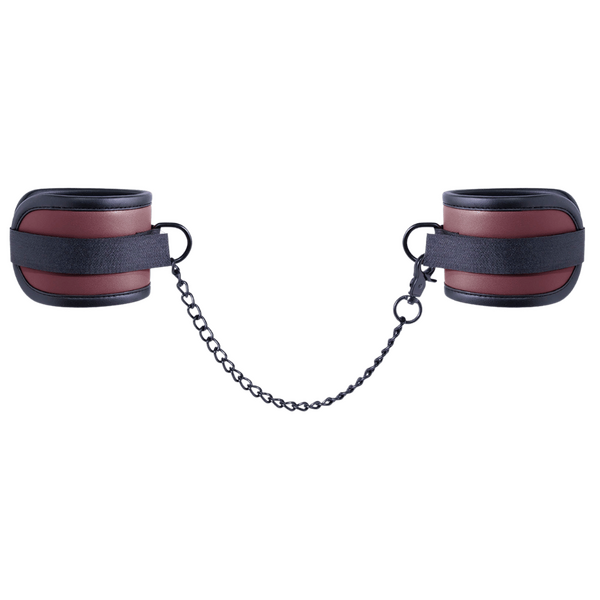 Adjustable Ankle Cuffs with Velcro Lock and 25.9cm Chain – Bondage Restraints > Bondage Gear > Restraints