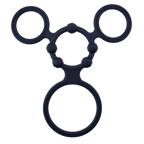 Triple Ring With Ball Stretcher – Stretchy Durable Silicone Ball Stretcher > Sex Toys For Men > Ball Stretchers