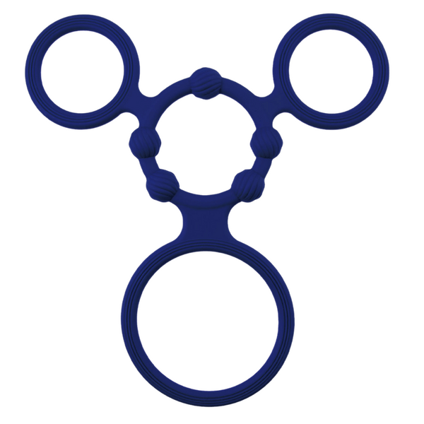 Triple Ring With Ball Stretcher – Stretchy Durable Silicone Ball Stretcher > Sex Toys For Men > Ball Stretchers