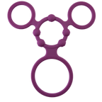 Triple Ring With Ball Stretcher – Stretchy Durable Silicone Ball Stretcher > Sex Toys For Men > Ball Stretchers