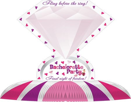 Diamond Centerpiece – Decorative Hen Party Table Accent > Novelties > Bachelor & Bachelorette Items