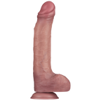 11" Vibrating Dual Density Power Cock (Flesh) > Dildos > Large Dildos