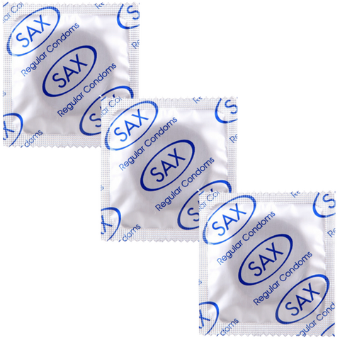 Sax Regular Condoms – 53mm Nominal Width Smooth Latex Condoms Bulk Pack 144 One Size > Essentials > Condoms