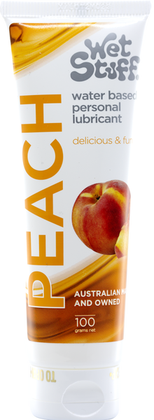 Wet Stuff Peach – Edible Peach Flavored Lubricant Tube 100g > Lube > Flavoured