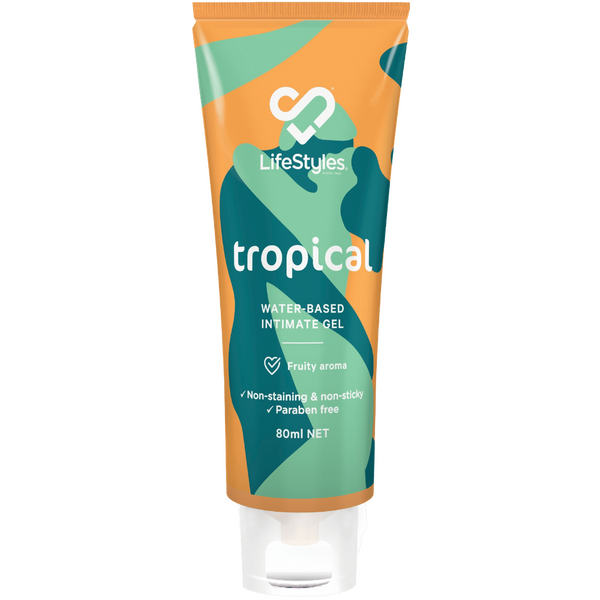 Lifestyles Tropical Water-Based Intimate Gel 80ml – Condom Compatible Lubricant Secondary image