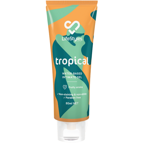Lifestyles Tropical Water-Based Intimate Gel 80ml – Condom Compatible Lubricant One Size > Lube > Water Based