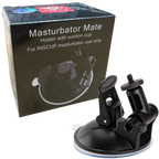 Masturbator Mate holder with suction cup in front of its packaging