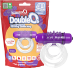 Double O 6 4B Low Pitch Bass Vibrating Ring with Raised Pleasure Ticklers and Extended Battery Life Grape > Cock Ring > Vibrating