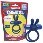 Ohare XL 4B – Deep-Rumbling Bass Vibrator with Rabbit Ears and Stretchy Ring Blue > Vibrators > Finger Vibrators