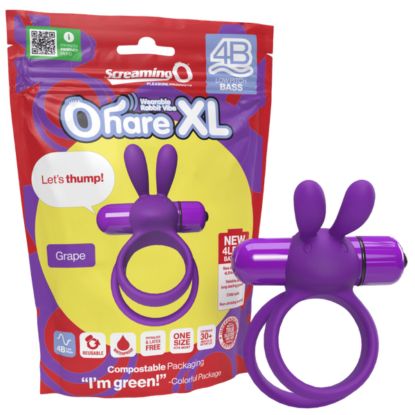 Ohare Low Pitch Bass 5 Speeds Deep Rumble Vibrating Ring Grape > Cock Ring > Vibrating