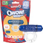 Owow 4B Low Pitch Bass Vibrating Ring – Body-Safe SEBS Stretchy Ring Blueberry > Cock Ring > Vibrating
