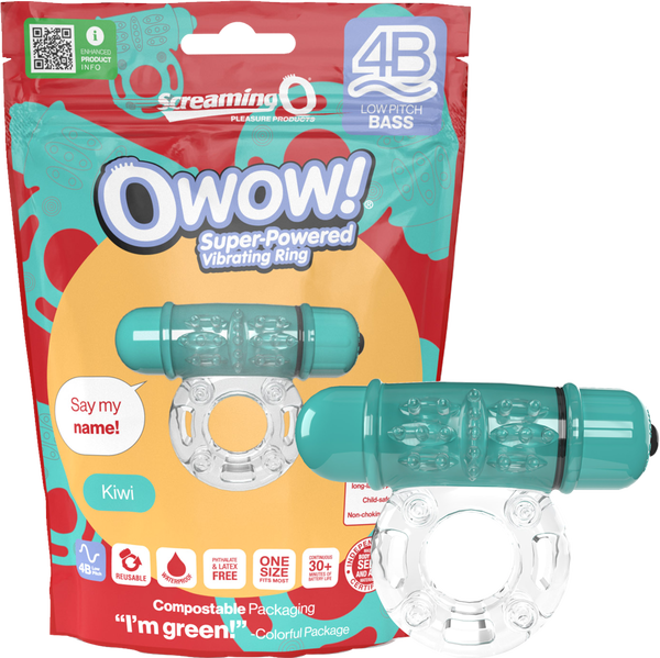 Owow 4B Low Pitch Bass (Kiwi) Kiwi > Cock Ring > Vibrating