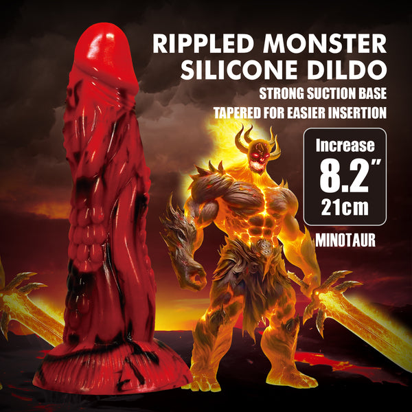 Minotaur 8.2 Inch Silicone Dildo – Premium Body-Safe Flexible Dildo > Dildos > Fantasy