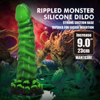 Manticore 9 Inch Textured Silicone Dildo – Body-Safe with Strong Suction Cup > Dildos > Fantasy