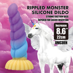 Unicorn Rippled Monster 8.6 Inch Silicone Dildo > Dildos > Fantasy
