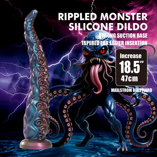 Maelstrom Beastlord – 18.5 Inch Wavy Double Layered Tentacle Dildo > Dildos > Oversized Toys