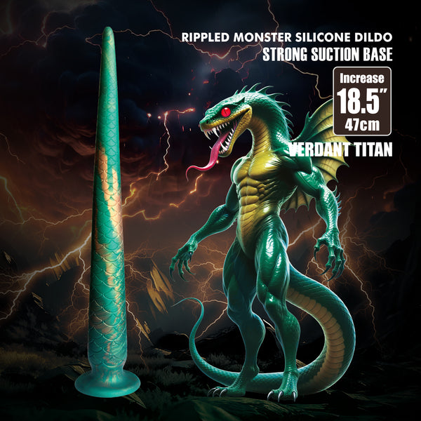 Verdant Titan Tapered Suction Base 18.5 Inch Anal Dildo > Anal Range > Oversized Anal Toys