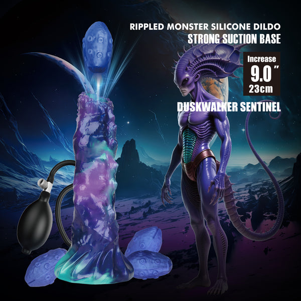 Duskwalker Sentinel – 9-Inch Rippled Silicone Dildo > Dildos > Large Dildos