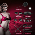 Pretty Love 8 Piece Set - Feather Tickler And Cuff Kit > Bondage Gear > Bondage Kits