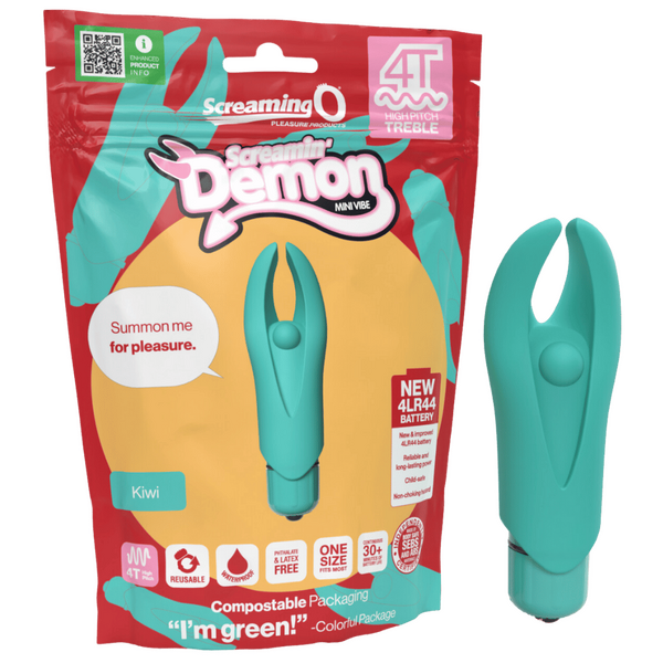 Demon 4T High Pitch Treble – Silicone Vibrator With 5 Speeds and Pulse Pattern Kiwi > Vibrators > Mini Vibrators