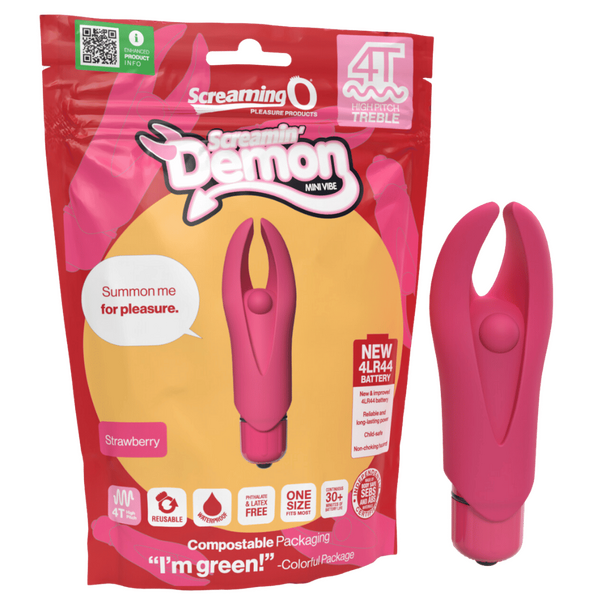 Demon 4T High Pitch Treble (Strawberry) > Vibrators > Ladies > Clitoral Vibrators and Stimulators