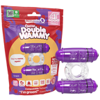 Double Wammy 4T – High Pitch Treble Vibrating Cock Ring with 5 Speeds and Pulse Pattern Grape > Sex Toys > Couples Toys