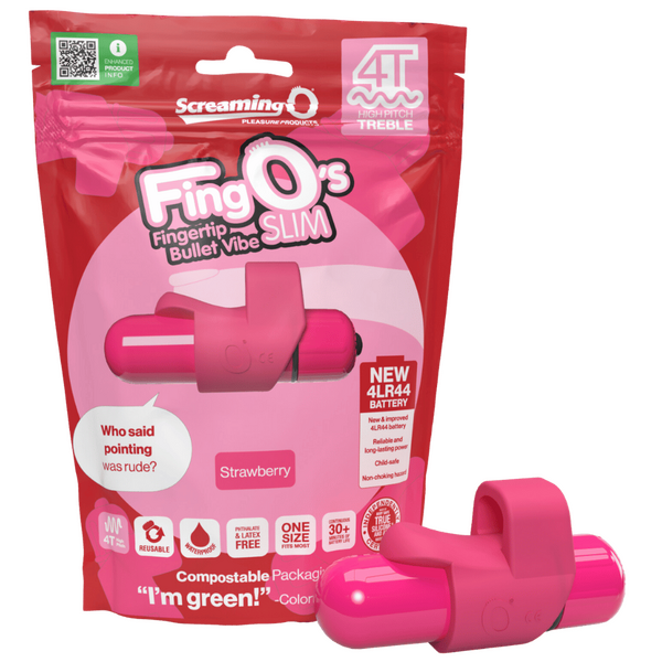 FingO's Slim 4T High Pitch Treble (Strawberry) Strawberry > Vibrators > Finger Vibrators