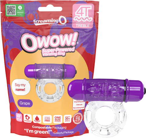 Owow 4T High Pitch Treble (Grape) Grape > Cock Ring > Vibrating