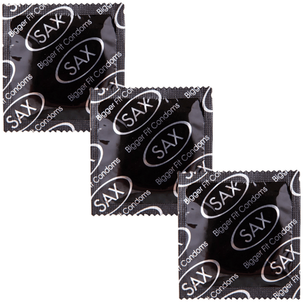 Sax Bigger Fit Condoms – Bulk Pack of 144 Larger 56mm Latex Condoms Secondary image
