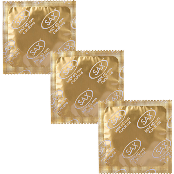 Sax Max Fit – 60mm Nominal Width Bulk Pack of 144 Latex Condoms Secondary image