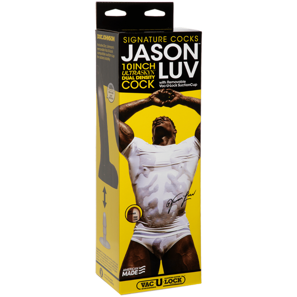 Signature Cocks Jason Luv 10 Inch ULTRASKYN Cock with Removable Suction Cup – Realistic Dildo Brown > Dildos > Performer Replica