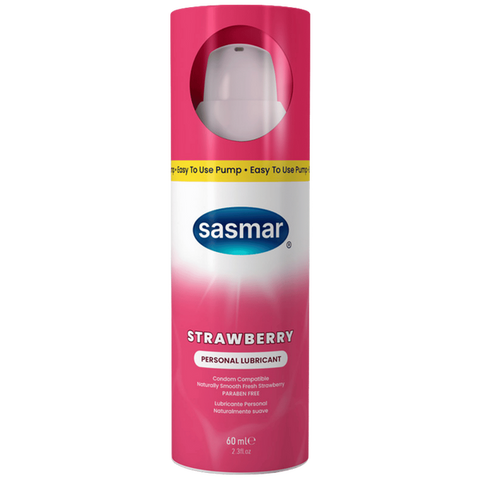 Sasmar Strawberry Flavor Personal Lubricant – 60ml Lubricant One Size > Lube > Flavoured