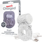 Screaming O Charged BigO – Rechargeable Silicone Vibrating Cock Ring Clear > Cock Ring > Vibrating