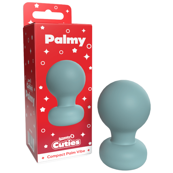 Cuties - Palmy Rechargeable Mini Palm Vibe (Powder Blue) Blue > Sex Toys > Couples Toys